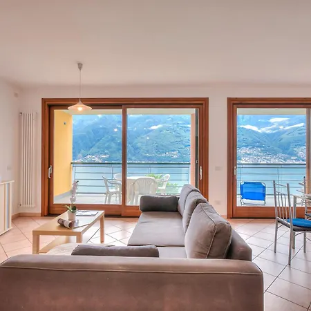 Daire Va Pensiero Sul Lago: Lake Maggiore Stunning View Balcony - Happy Rentals Tronzano Lago Maggiore