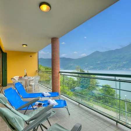 Va Pensiero Sul Lago: Lake Maggiore Stunning View Balcony - Happy Rentals Tronzano Lago Maggiore